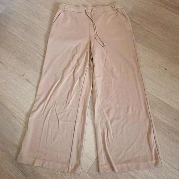 Autres Filles Womens Wide Leg Drawstring Trousers Tan Camel Size Large - Picture 1 of 11